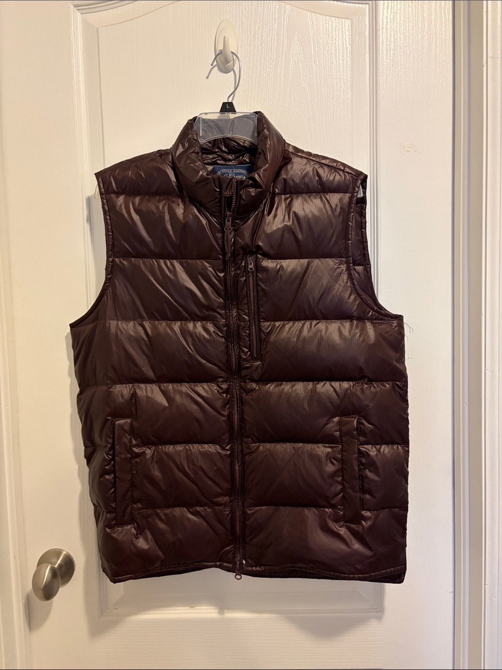 J. Crew Men's Dark Purple Quilted Puffer Vest